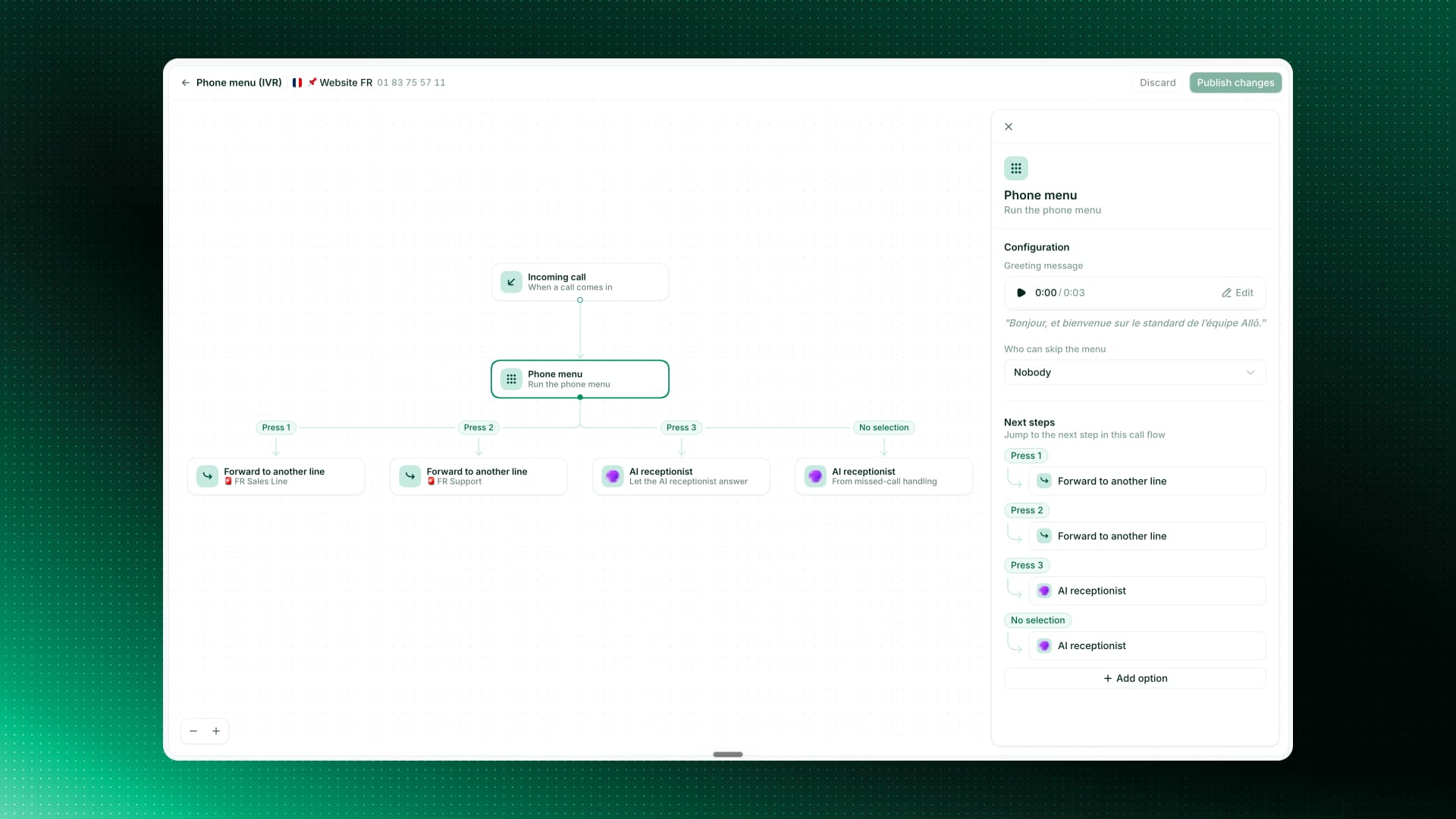 Build your phone menu as a visual flow
