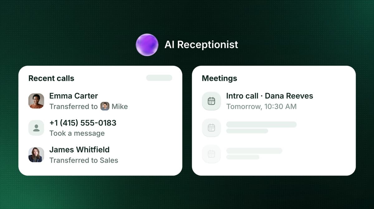 Meet your new AI receptionist