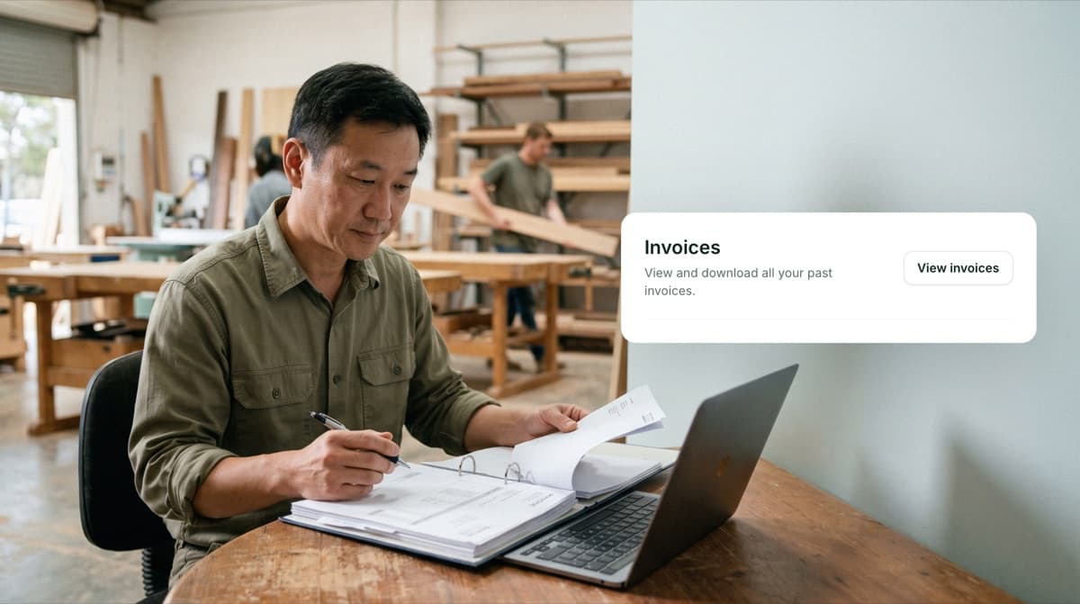 Find all your invoices on the billing page