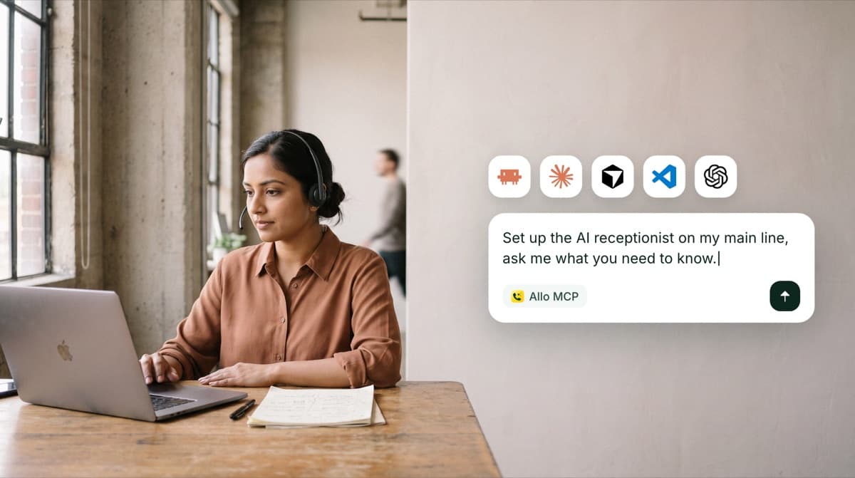 Set up your AI receptionist through the Allo MCP