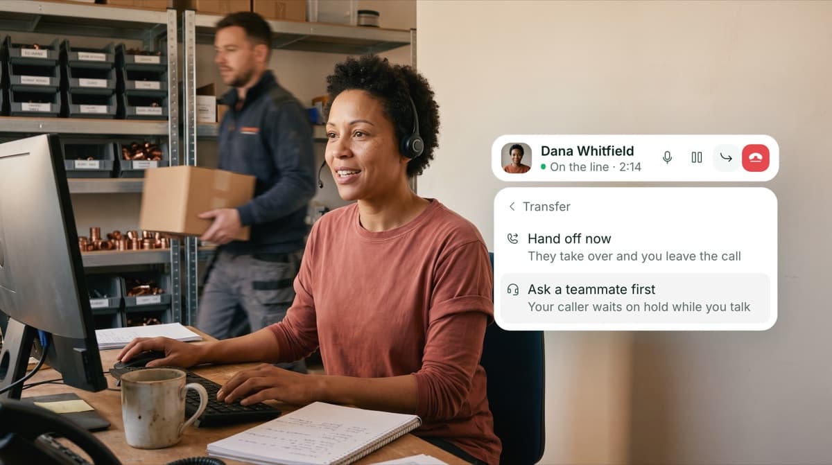 Two ways to transfer a call, and you choose
