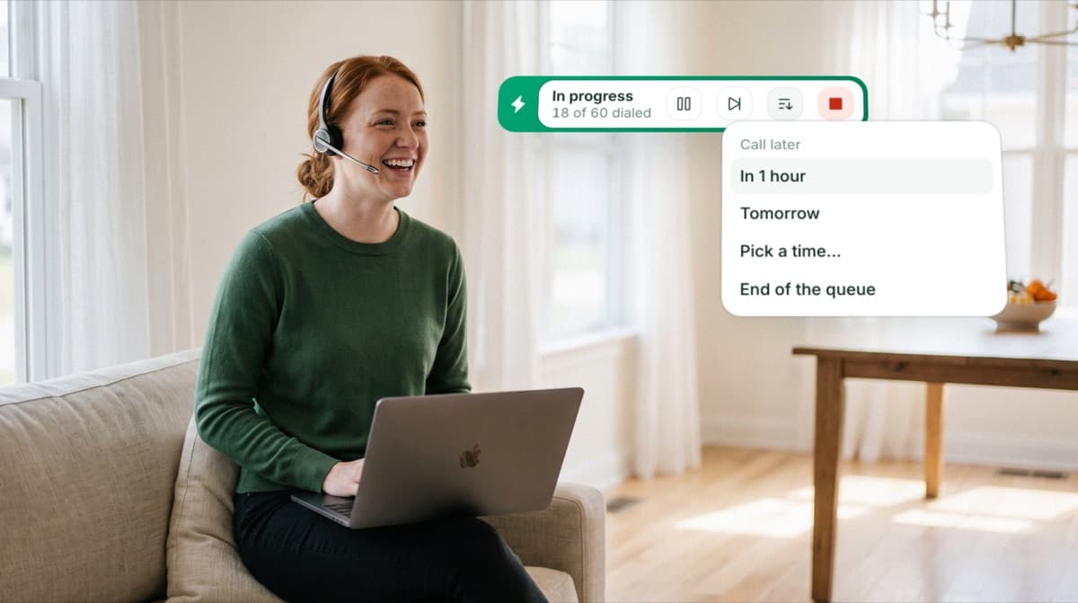 Schedule a call-back right from the Power Dialer